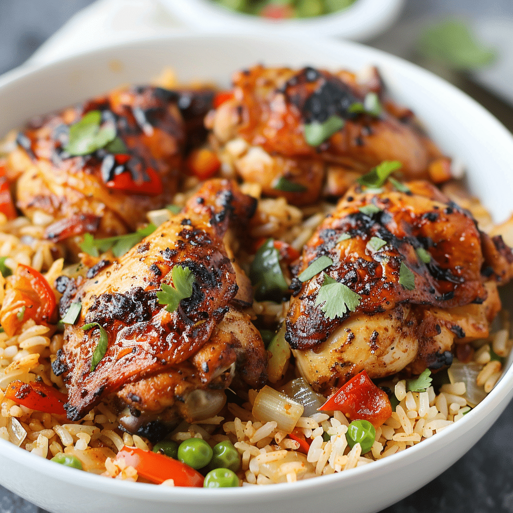 One-Pot Caribbean Chicken and Rice with Sofrito