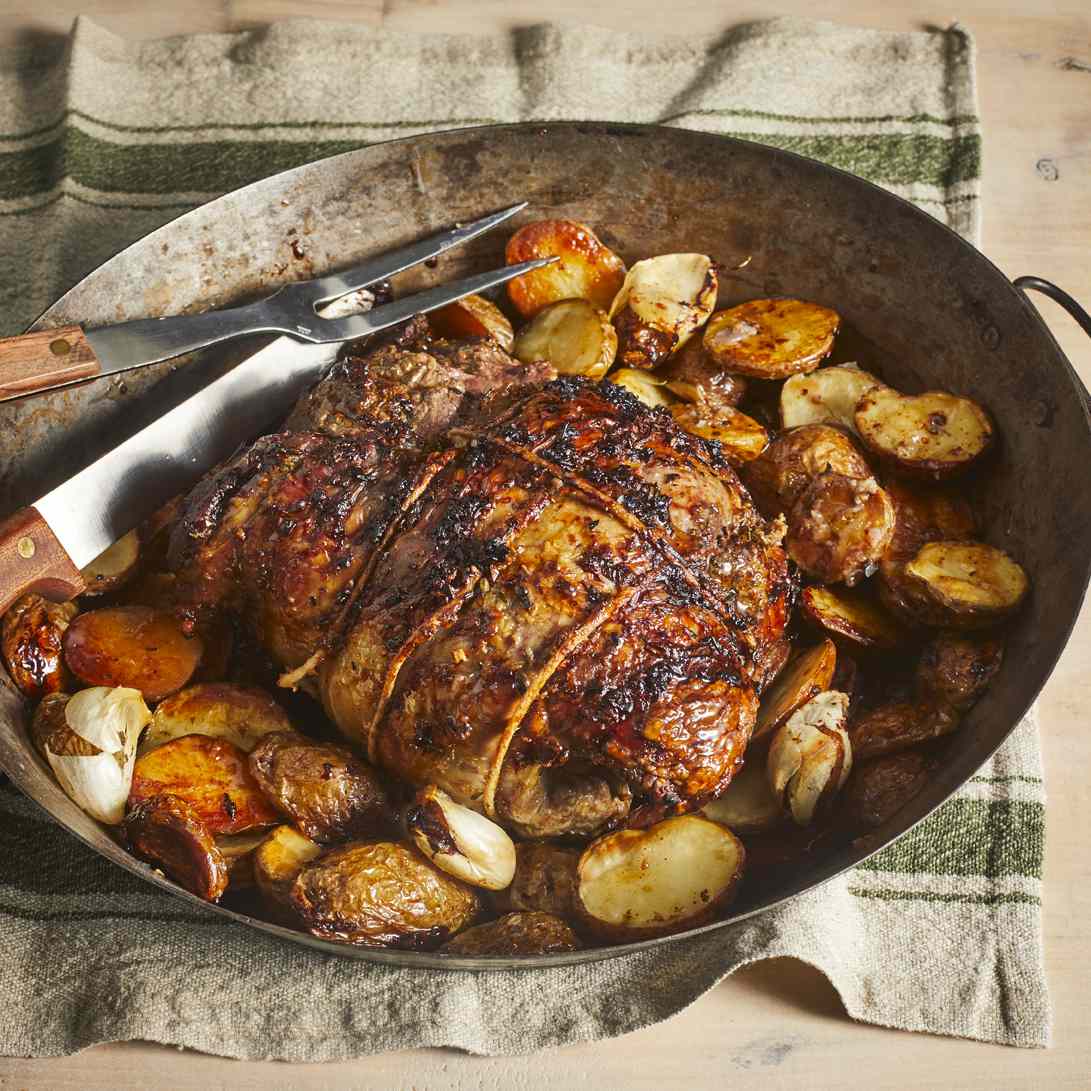 Herb-Roasted Lamb with Charoset Glaze