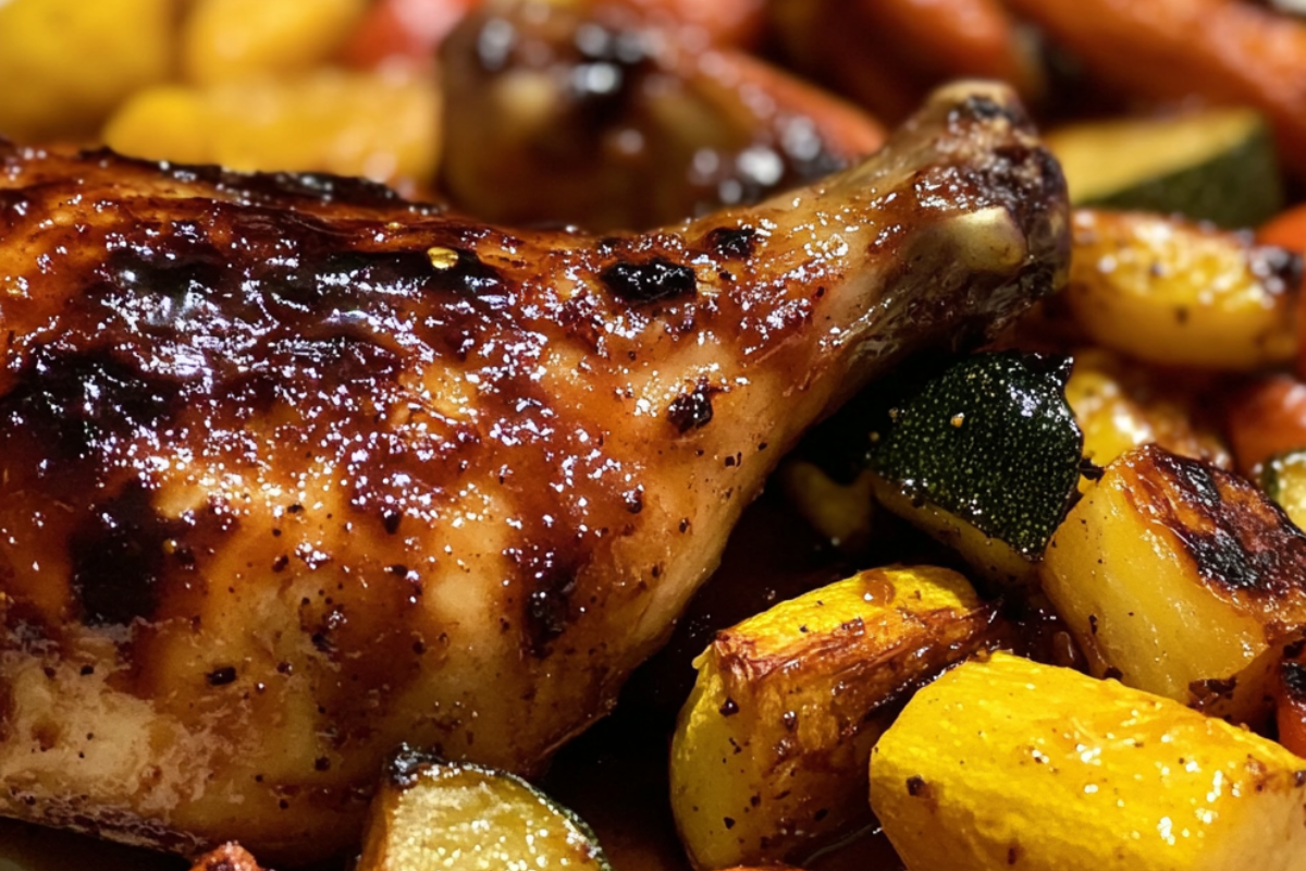 Crispy Pan-Seared Chicken with Maple Mustard Glaze