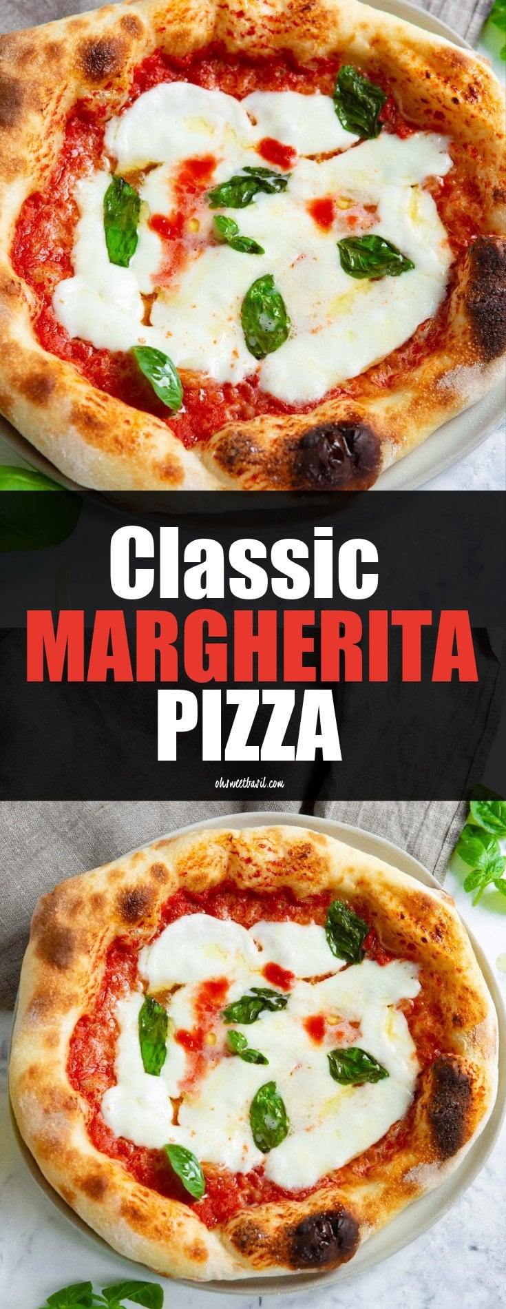 Half-Batch Classic Margherita Pizza on Sheet Pan
