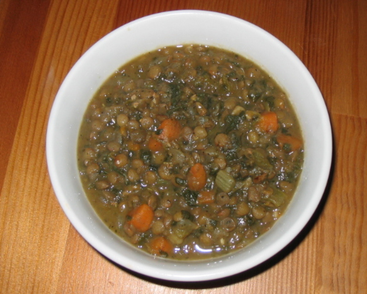 Rustic Lentil and Root Vegetable Soup with Thyme