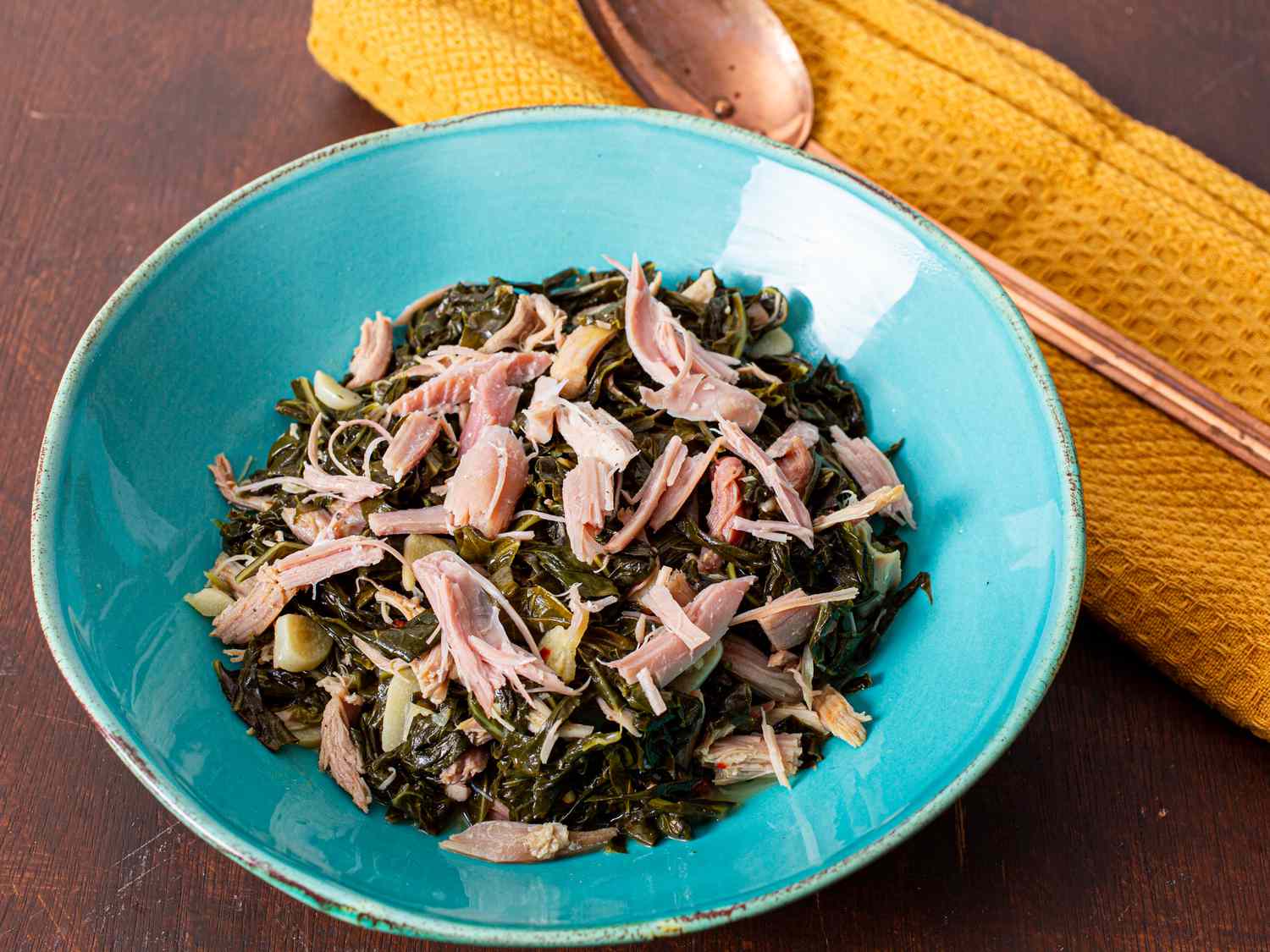 Collard Greens Braised with Smoked Turkey