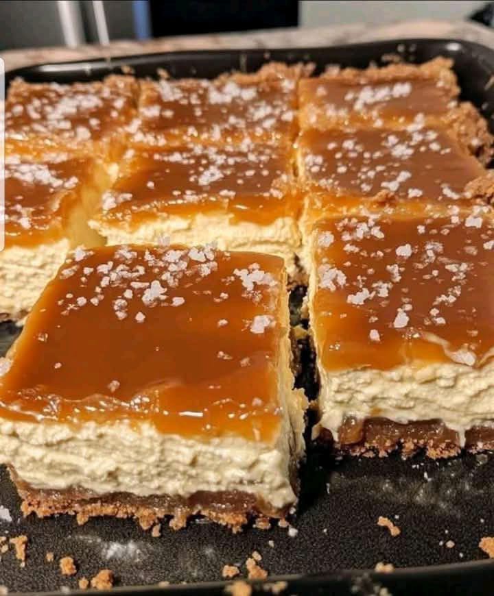 Salted Caramel Cheesecake Bars