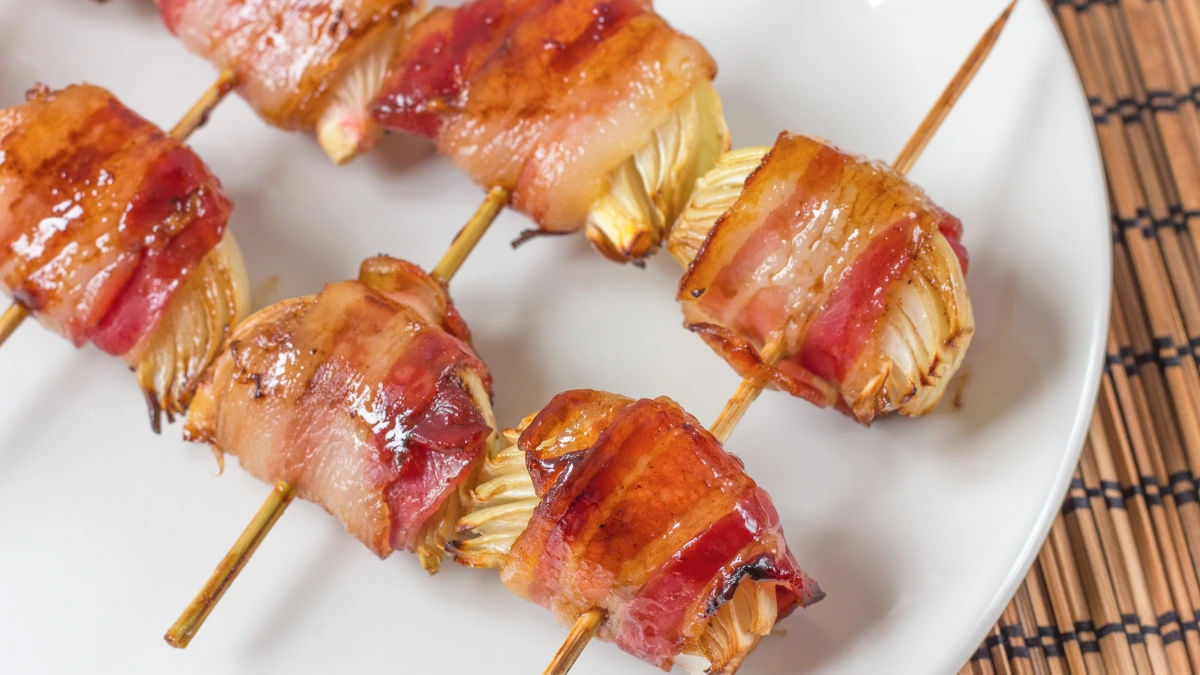 Bacon-Wrapped Cherry Bites with Sage
