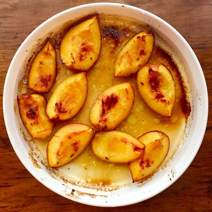 Pan-Roasted Peaches with Spiced Cherry Compote