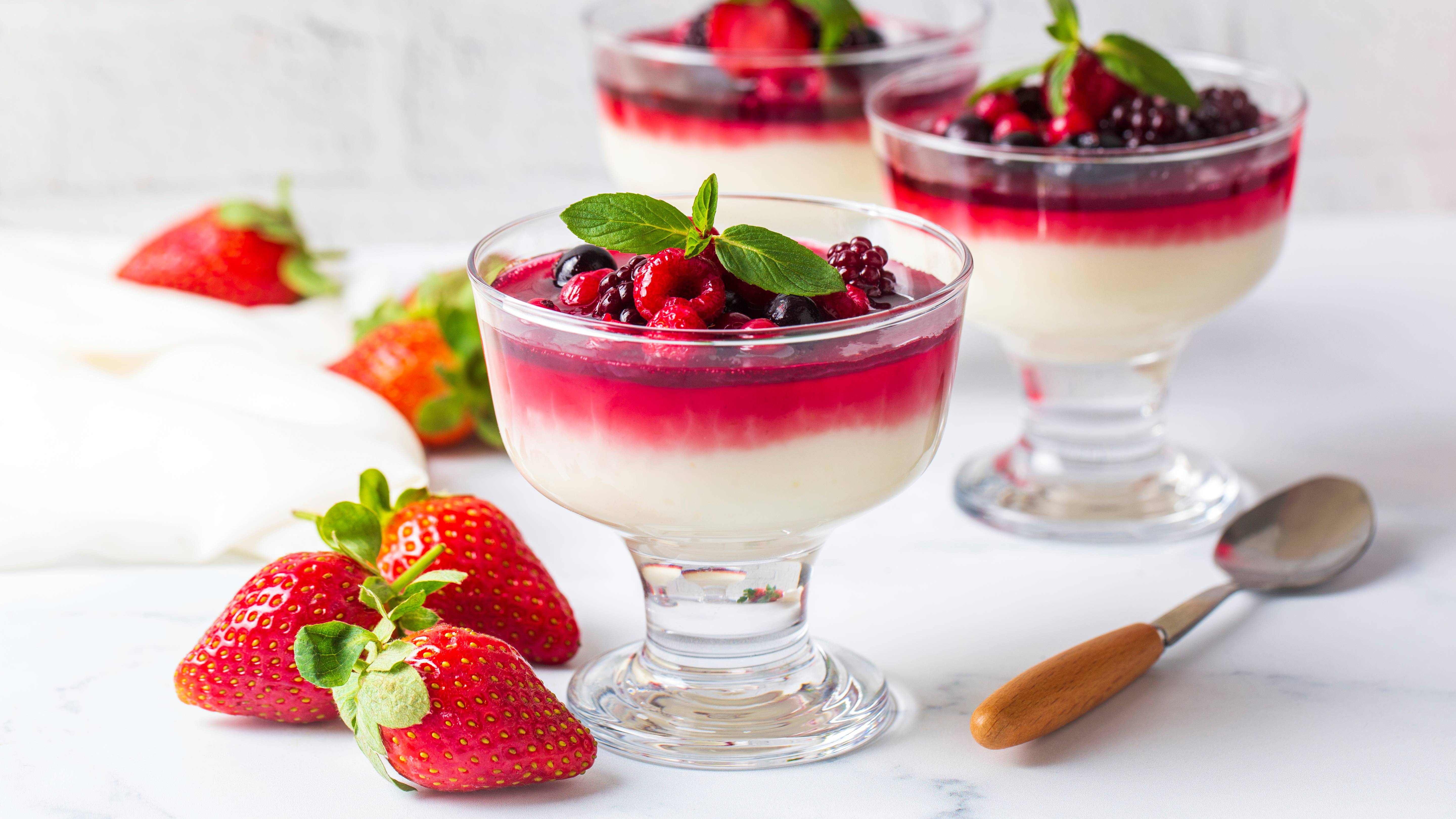 Radiant Lemon Mousse with Berry Compote