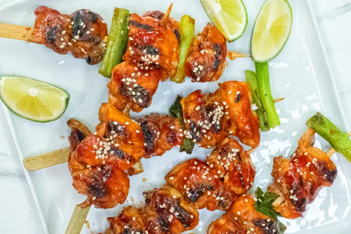 Grilled Korean Spicy Pork Skewers with Gochujang Glaze