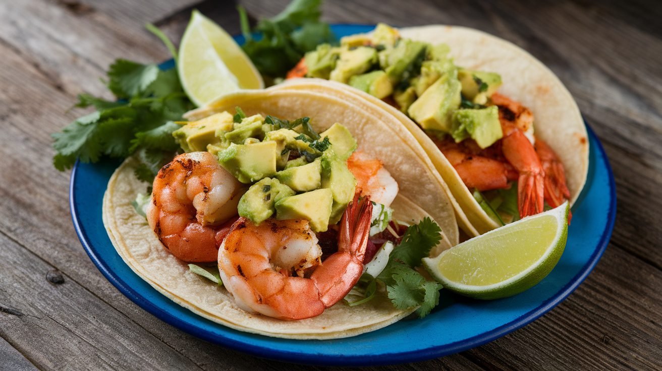 Chili-Lime Glazed Shrimp Tacos with Avocado Salsa