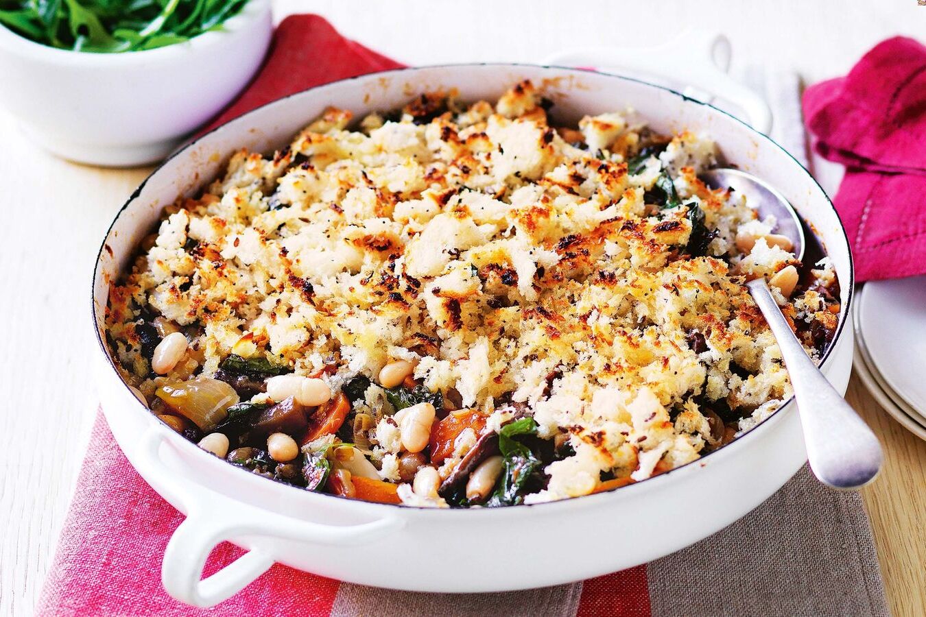 Baked Italian-Style White Bean and Rosemary Casserole