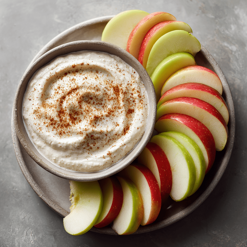 Pan-Seared Cinnamon Apple Slices with Greek Yogurt