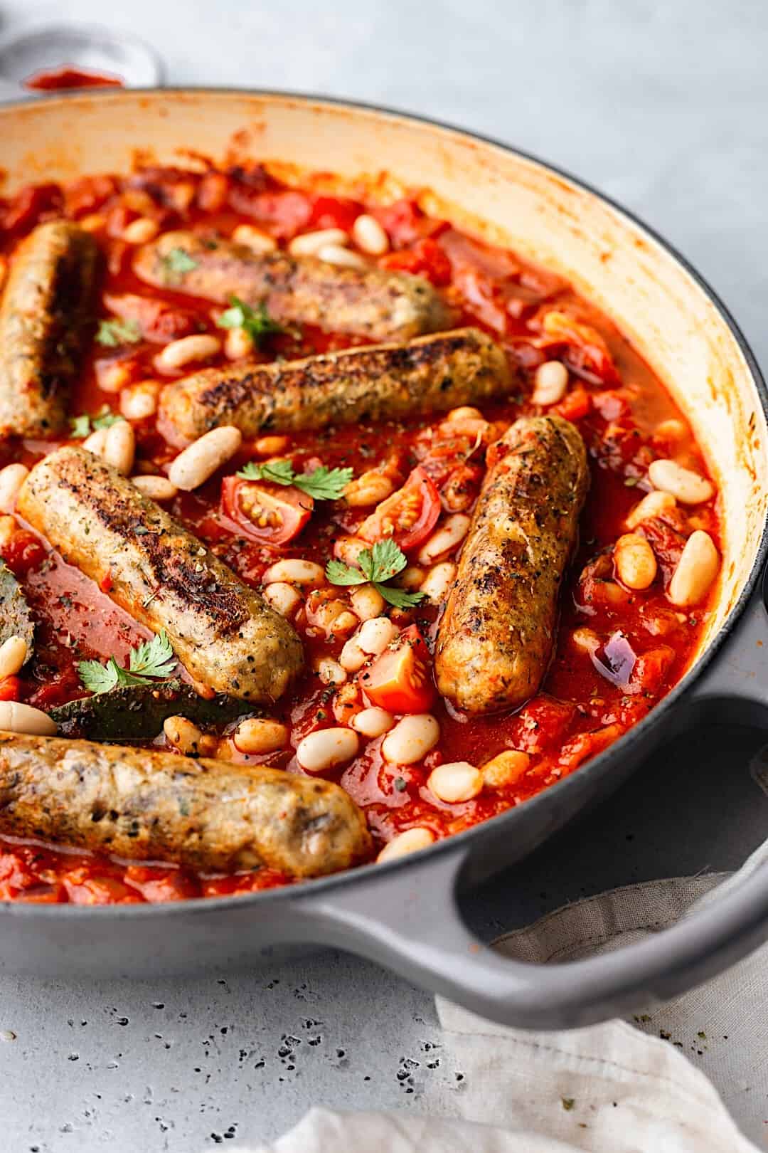 Roasted Italian Sausage and Cannellini Bean Stew