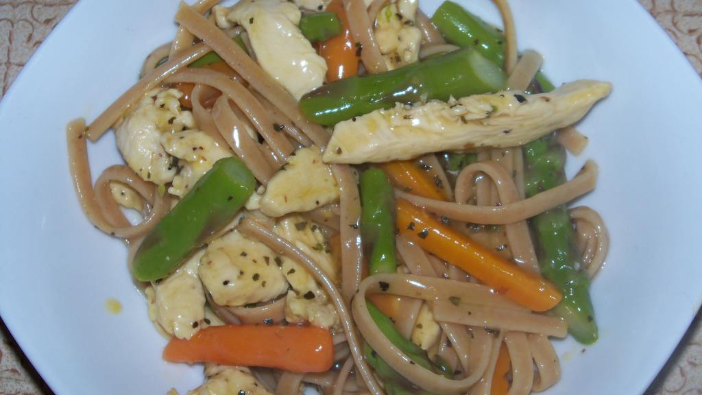 Lemon-Herb Chicken & Spaghetti Primavera