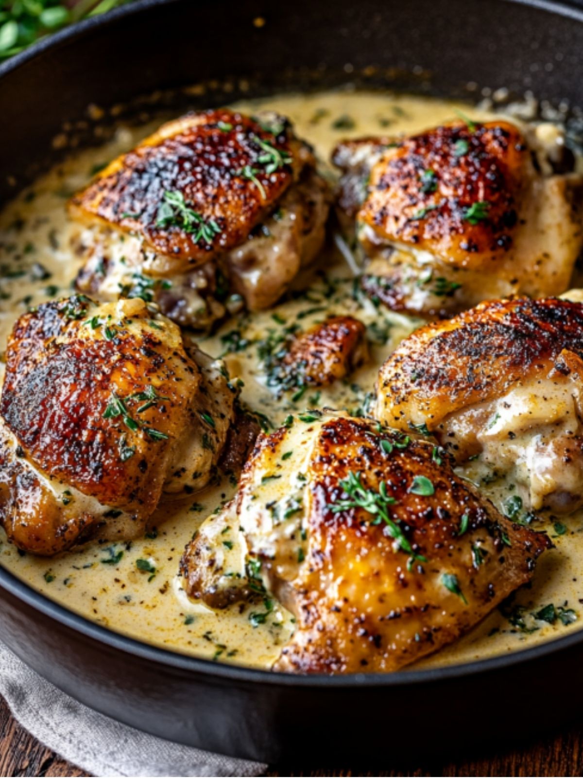 Cajun-Spiced Roasted Chicken Thighs with Garlic and Herbs