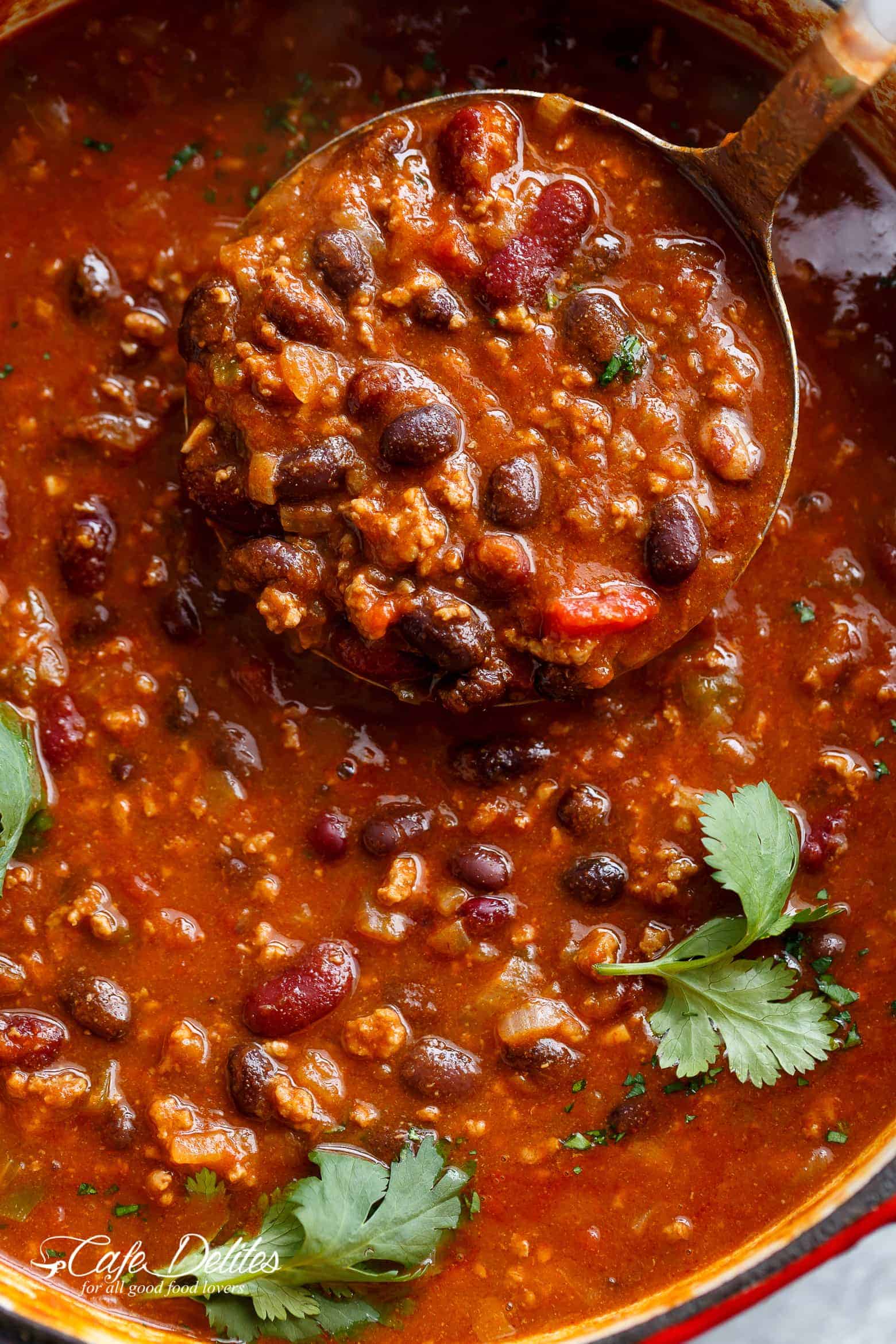 One-Pot Chili with Mixed Beans and Ground Beef