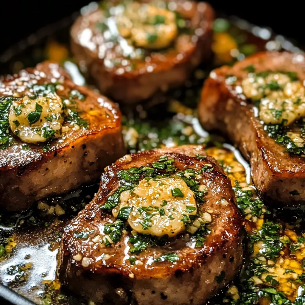 Pan-Seared Beef with Native Herb and Garlic Butter