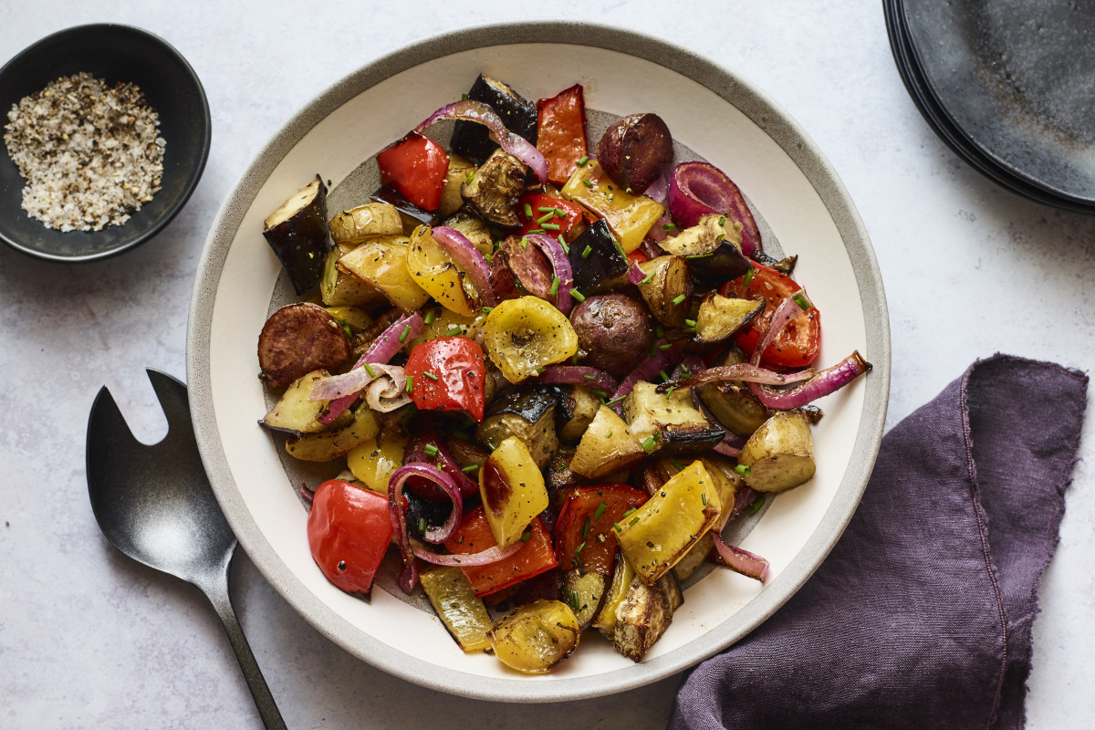 Low-Oven Roasted Mediterranean Vegetable Medley