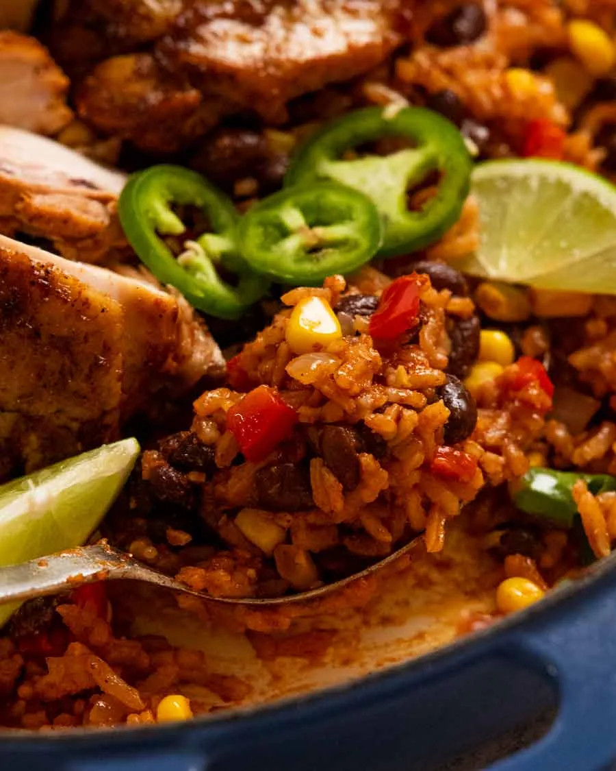 One-Pot Mexican Chicken and Rice with Chipotle
