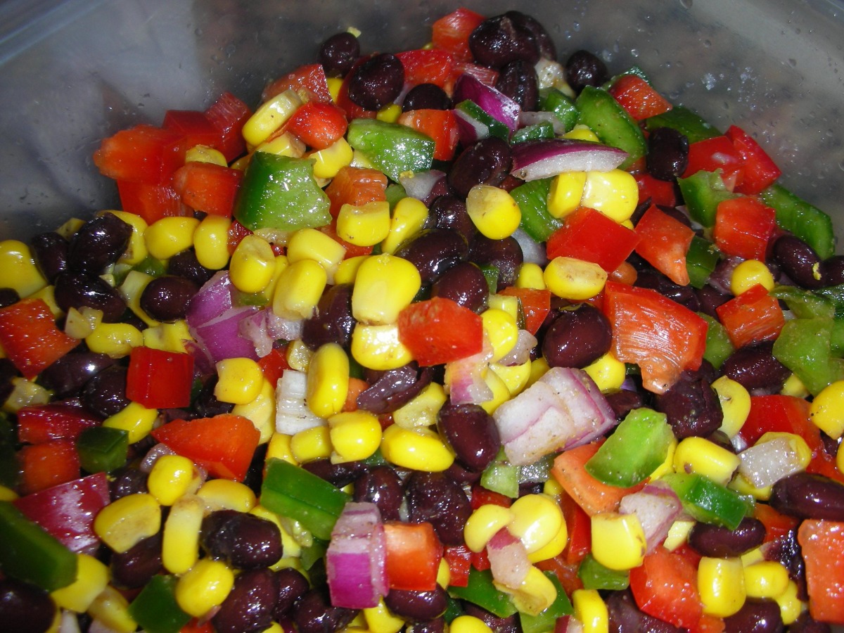 Johnson's Rainbow Veggie & Black Bean Salad
