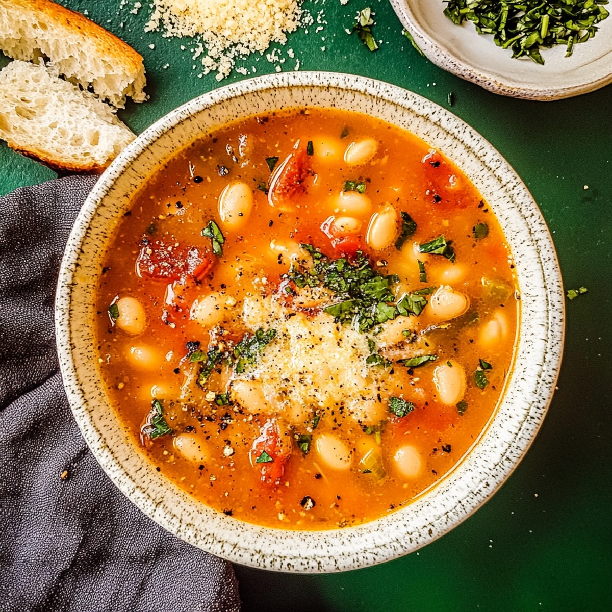 Rustic Roasted Tomato and White Bean Soup