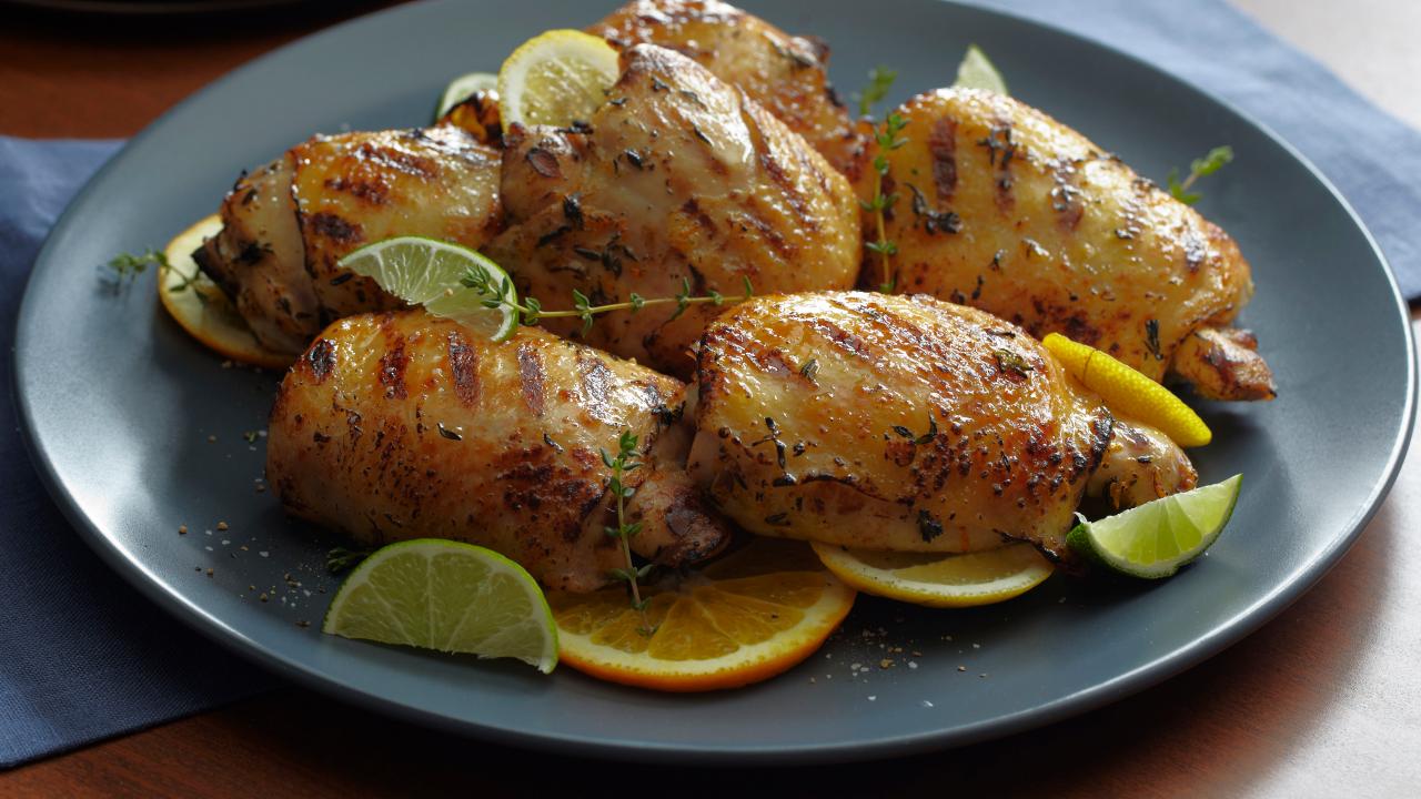 Caribbean Citrus-Marinated Grilled Chicken Thighs