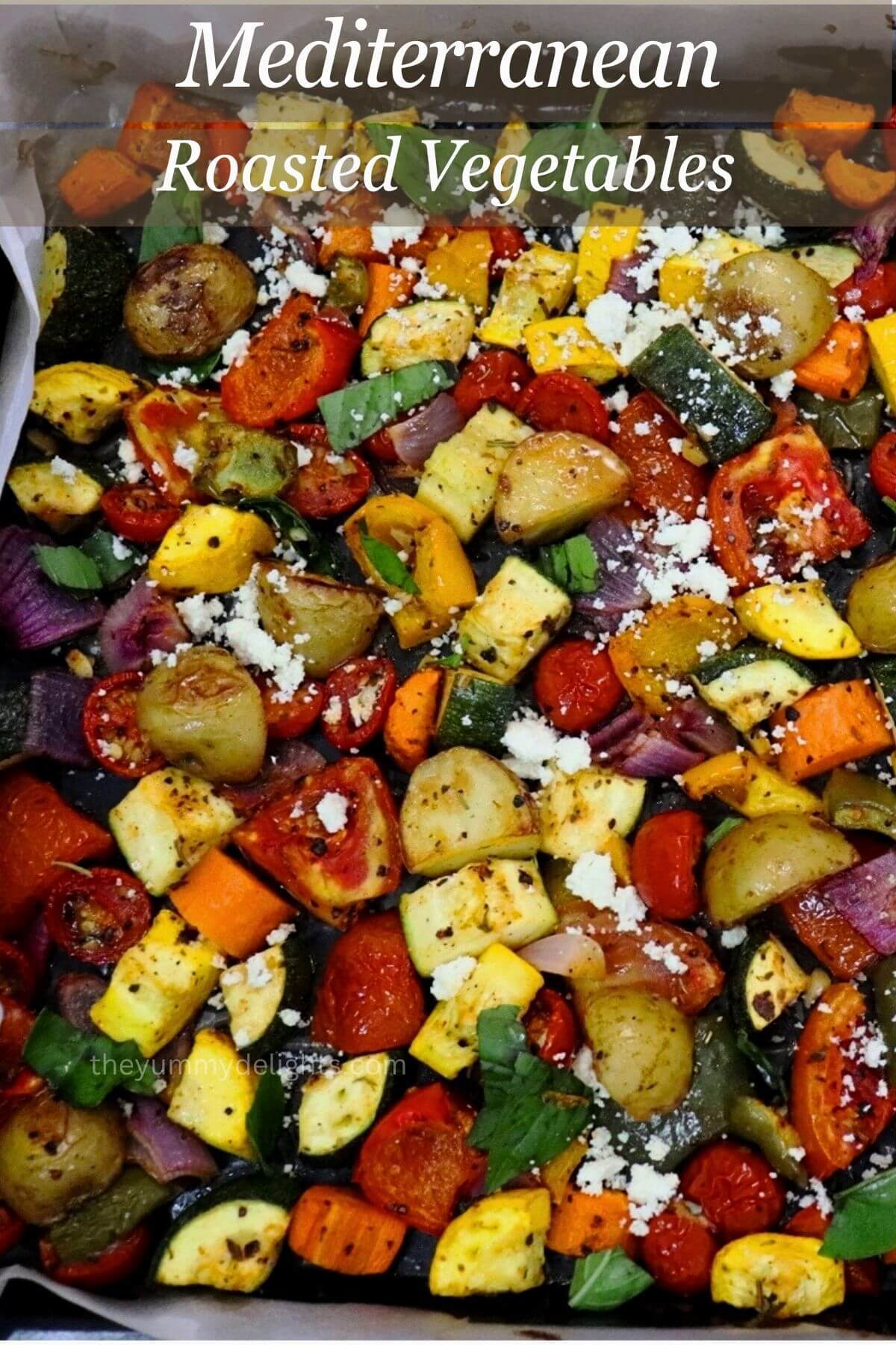 Oven-Roasted Mediterranean Vegetables with Herbed Feta