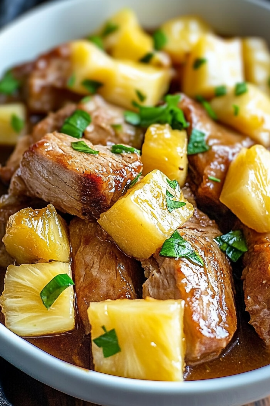 Caribbean-Style Slow Cooker Pork with Pineapple and Scotch Bonnet