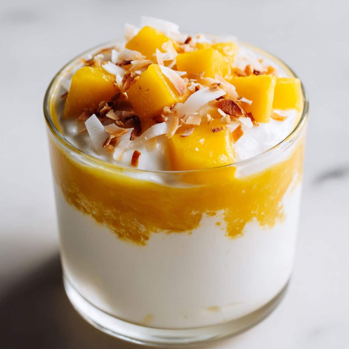No-Bake Chilled Mango Coconut Pudding