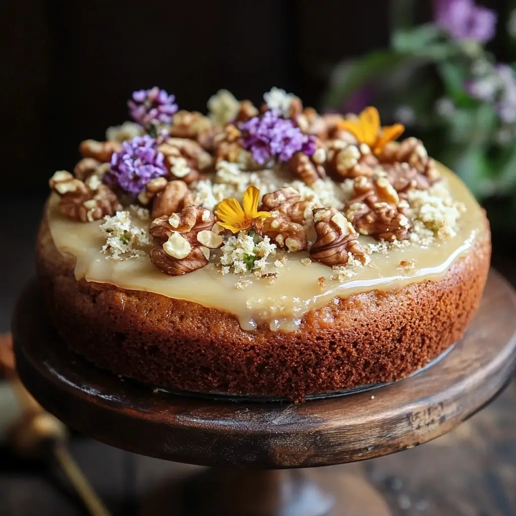 Martin Guitar-Inspired Walnut and Honey Walnut Cake