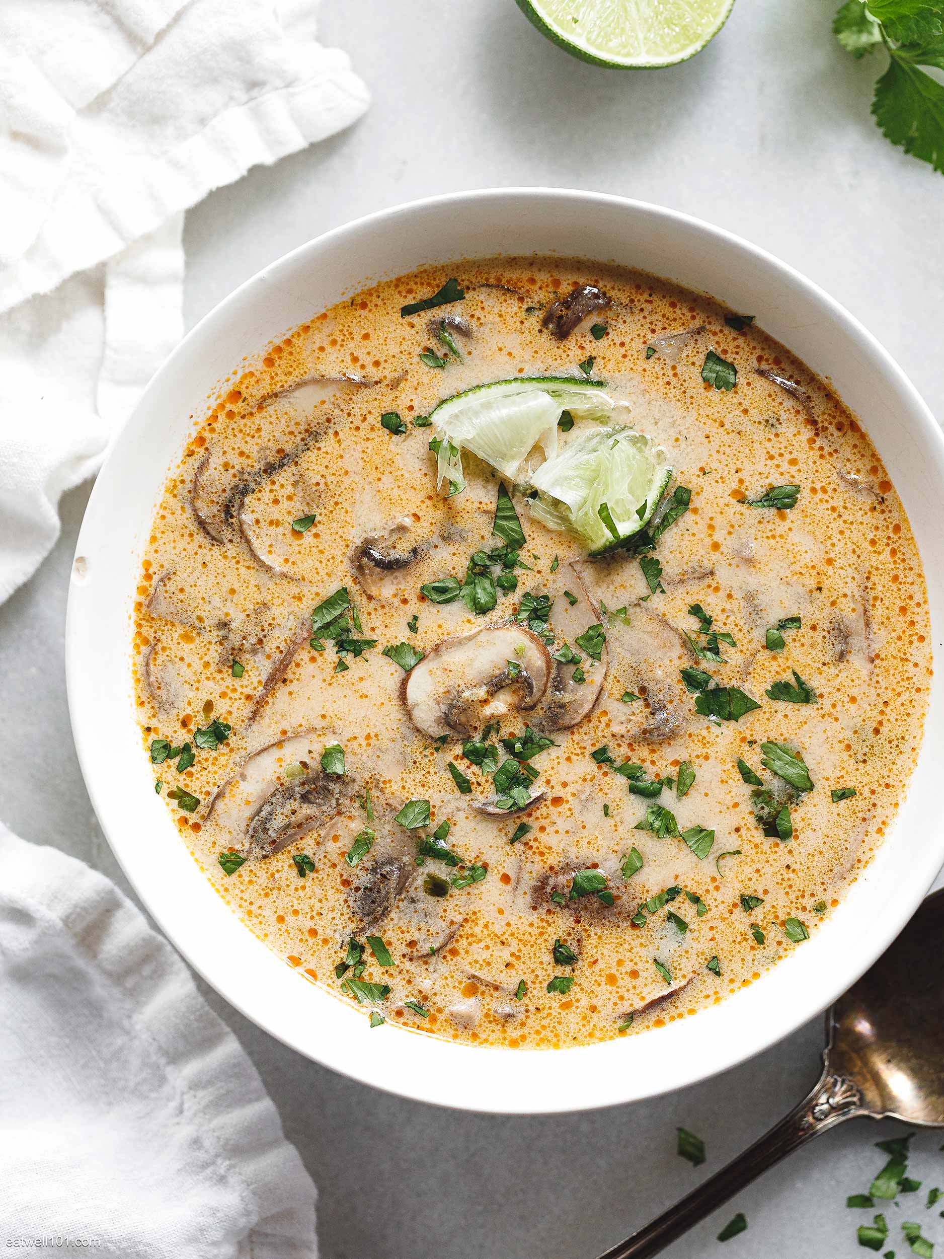 Quick Coconut and Lemongrass Thai Soup with Mushrooms