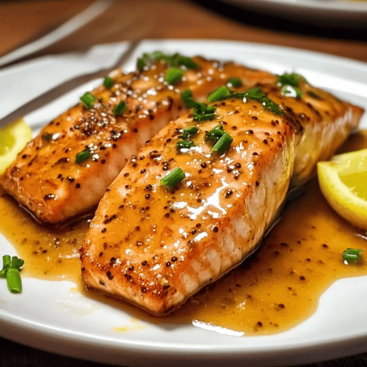 Honey-Glazed Baltic Salmon with Mustard and Dill
