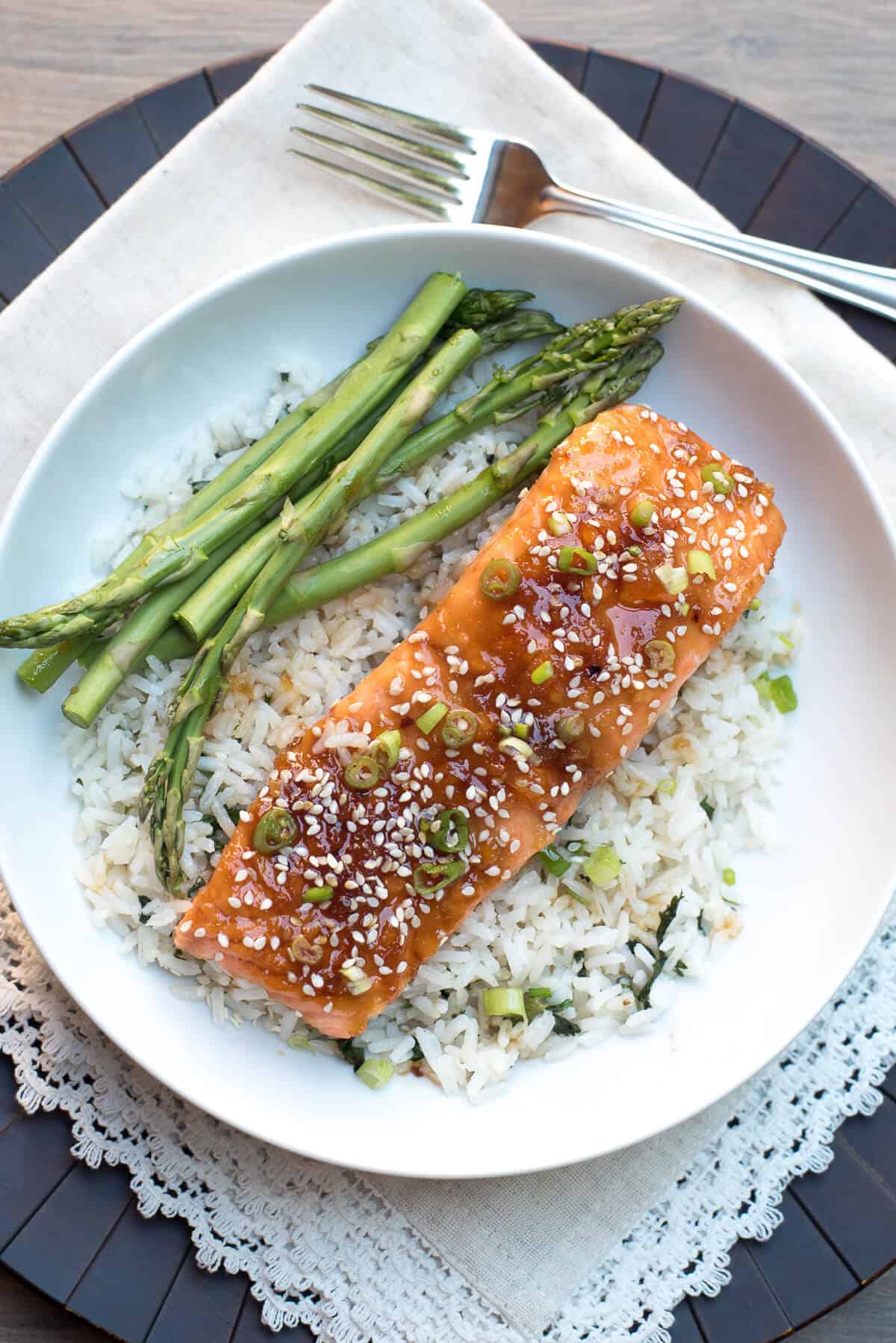 Ginger-Soy Glazed Salmon with Sesame Seeds