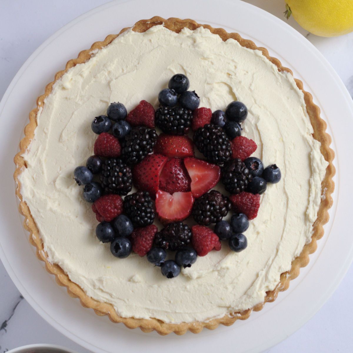 Berry Tart with Whipped Mascarpone Cream