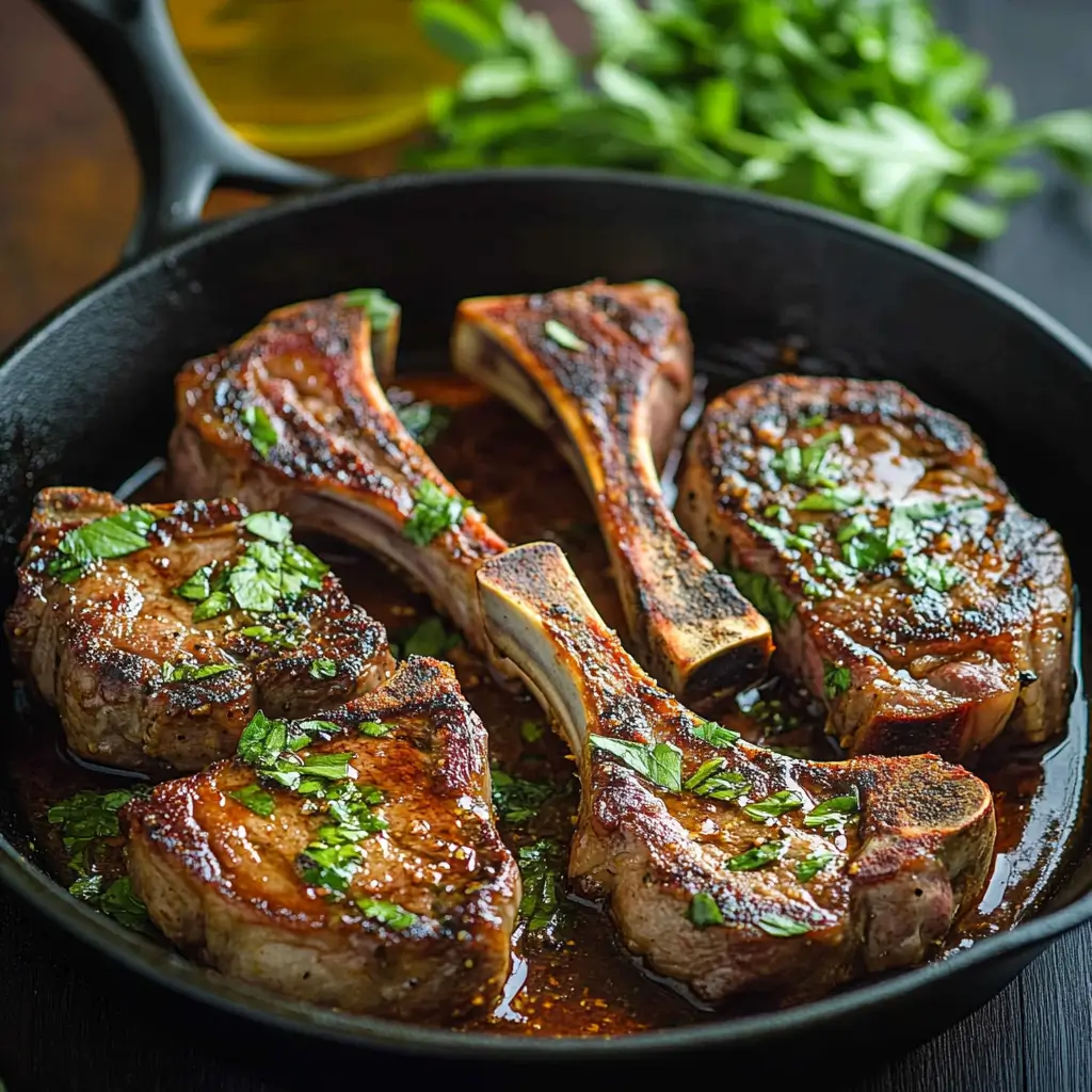 Baked Martin D-18 Style Herb and Garlic Crusted Lamb Chops
