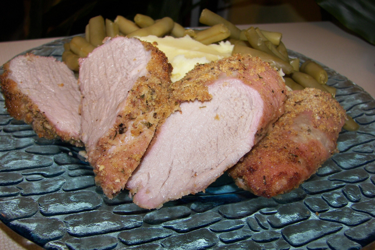 Oven-Roasted Pork Tenderloin with Mustard Herb Crust