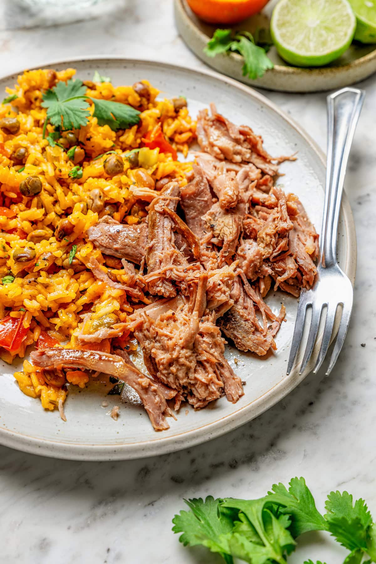 Puerto Rican-Style Slow Cooker Pernil with Mojo Sauce