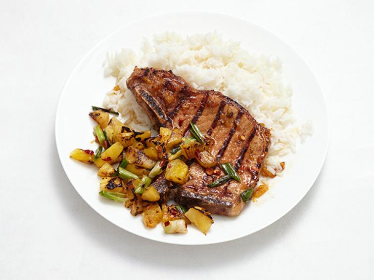 Pan-Seared Pork Chops with Caribbean Pineapple Salsa