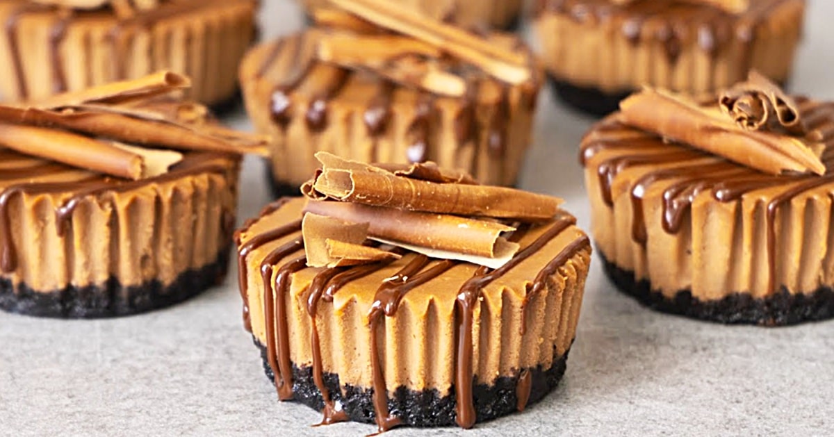 Mini Chocolate Cheesecakes with Sea Salt