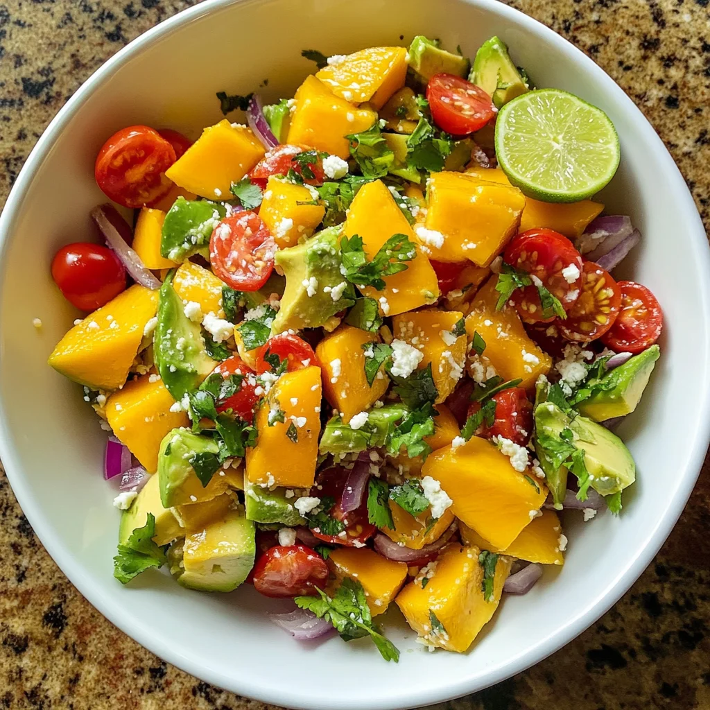 Spring Break Mango Avocado Salad with Lime Vinaigrette