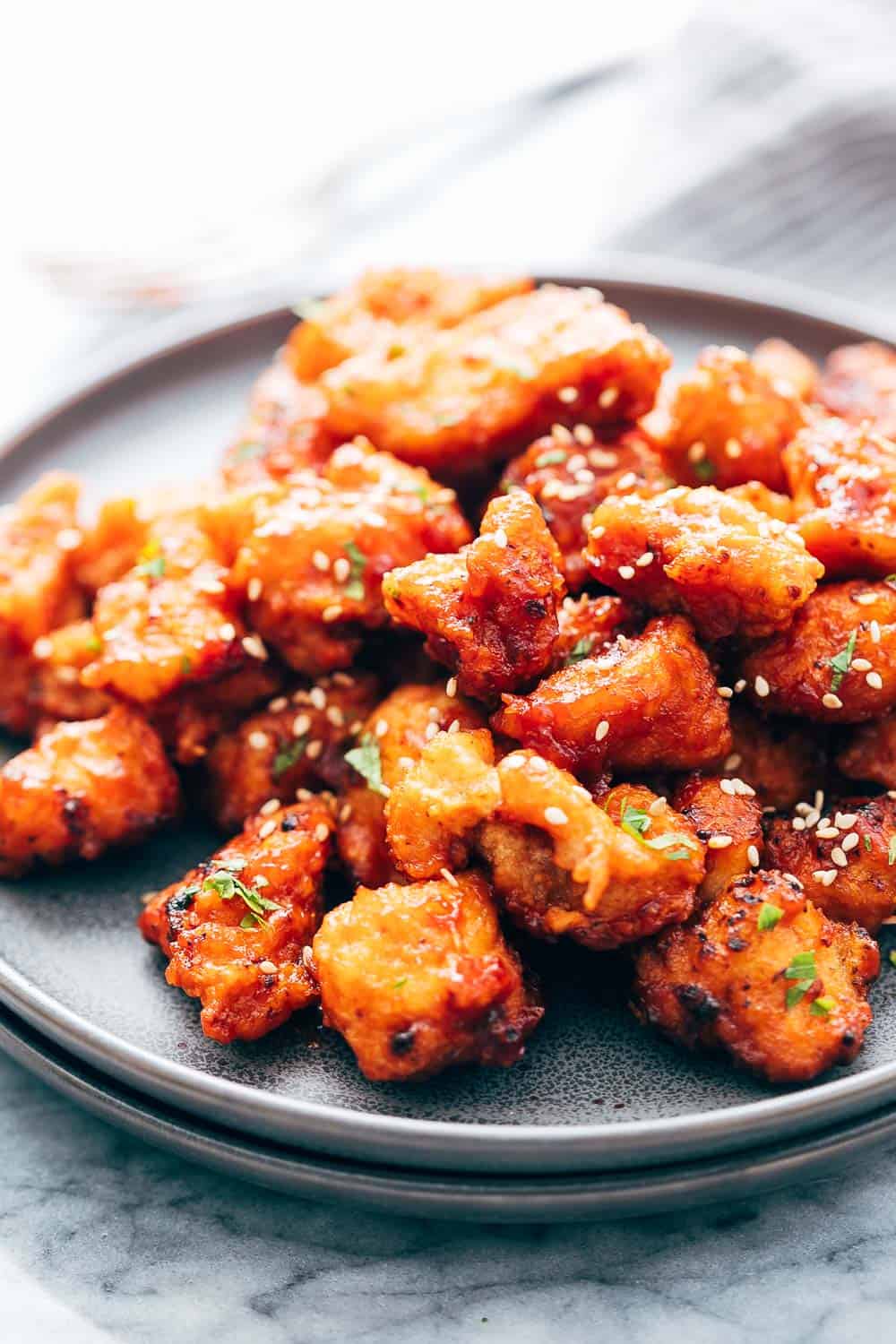 Spicy Korean-Style Popcorn Chicken Bites