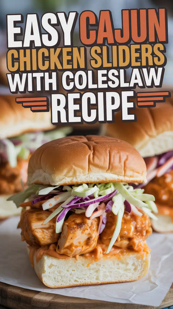 Grilled Cajun-Spiced Chicken Sliders with Tangy Slaw