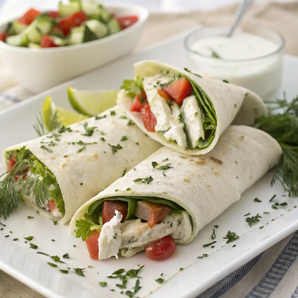 Sedalia Picnic-Style Grilled Chicken Wraps with Fresh Herb Yogurt