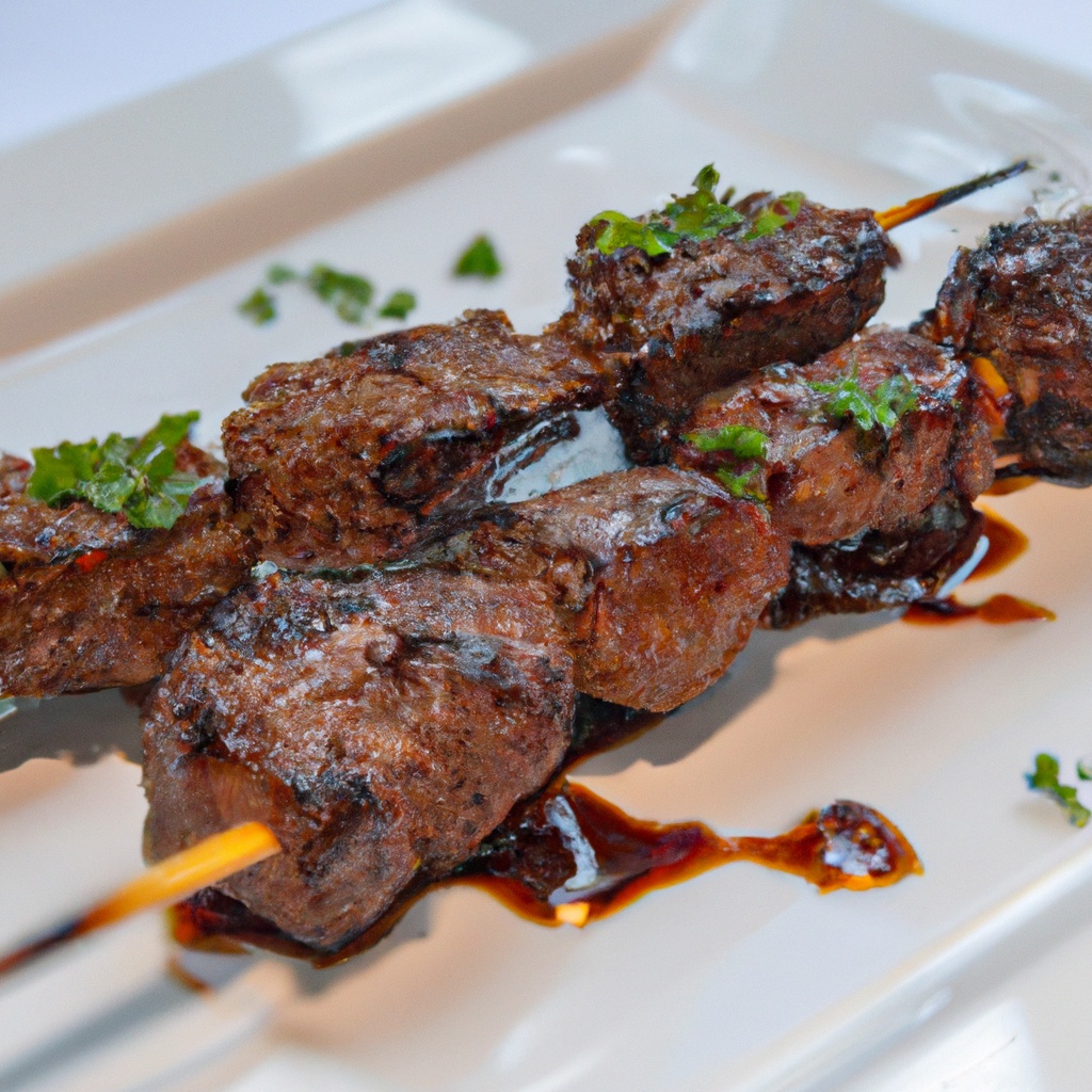 Honey-Dijon Ethiopian Spiced Beef Kebabs