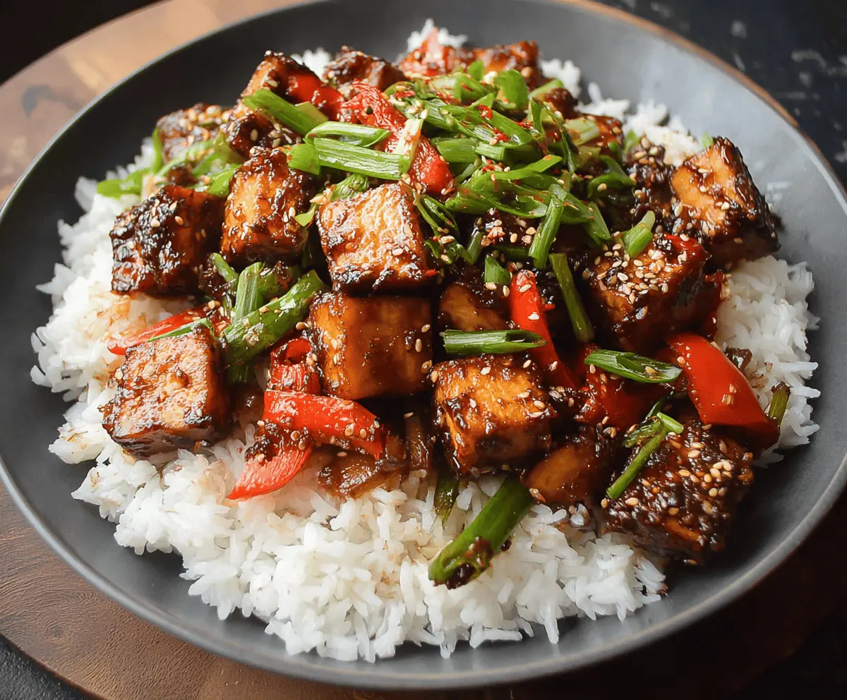 Stir-Fried Tofu with Cashew Nuts and Spicy Szechuan Sauce