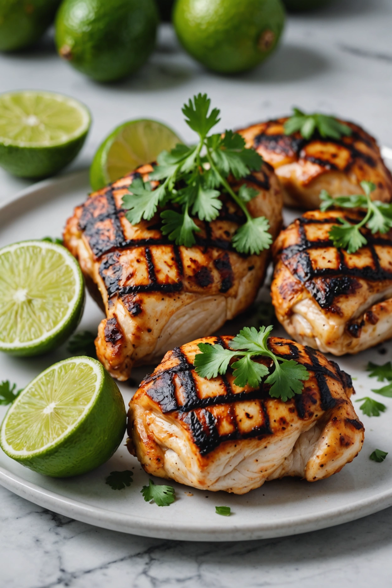 Garlic-Lime Grilled Chicken Thighs with Cilantro
