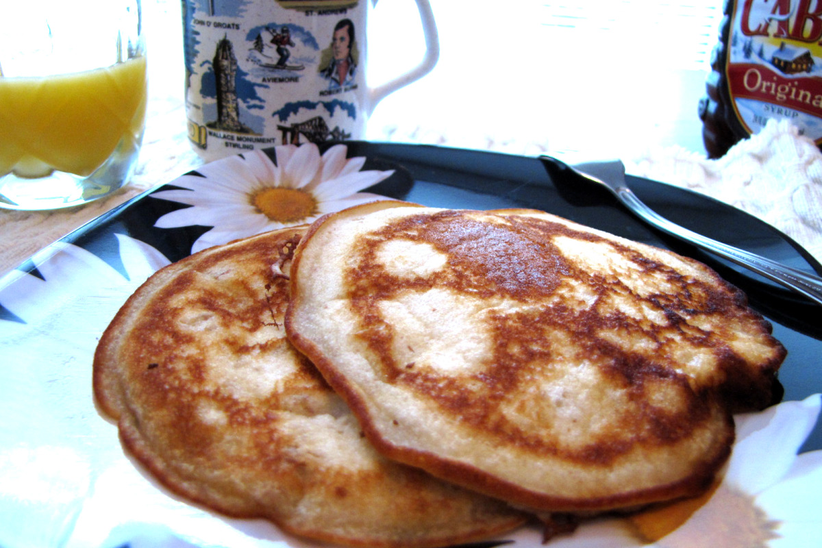 Matzah Meal Pancakes with Honey and Walnut Drizzle