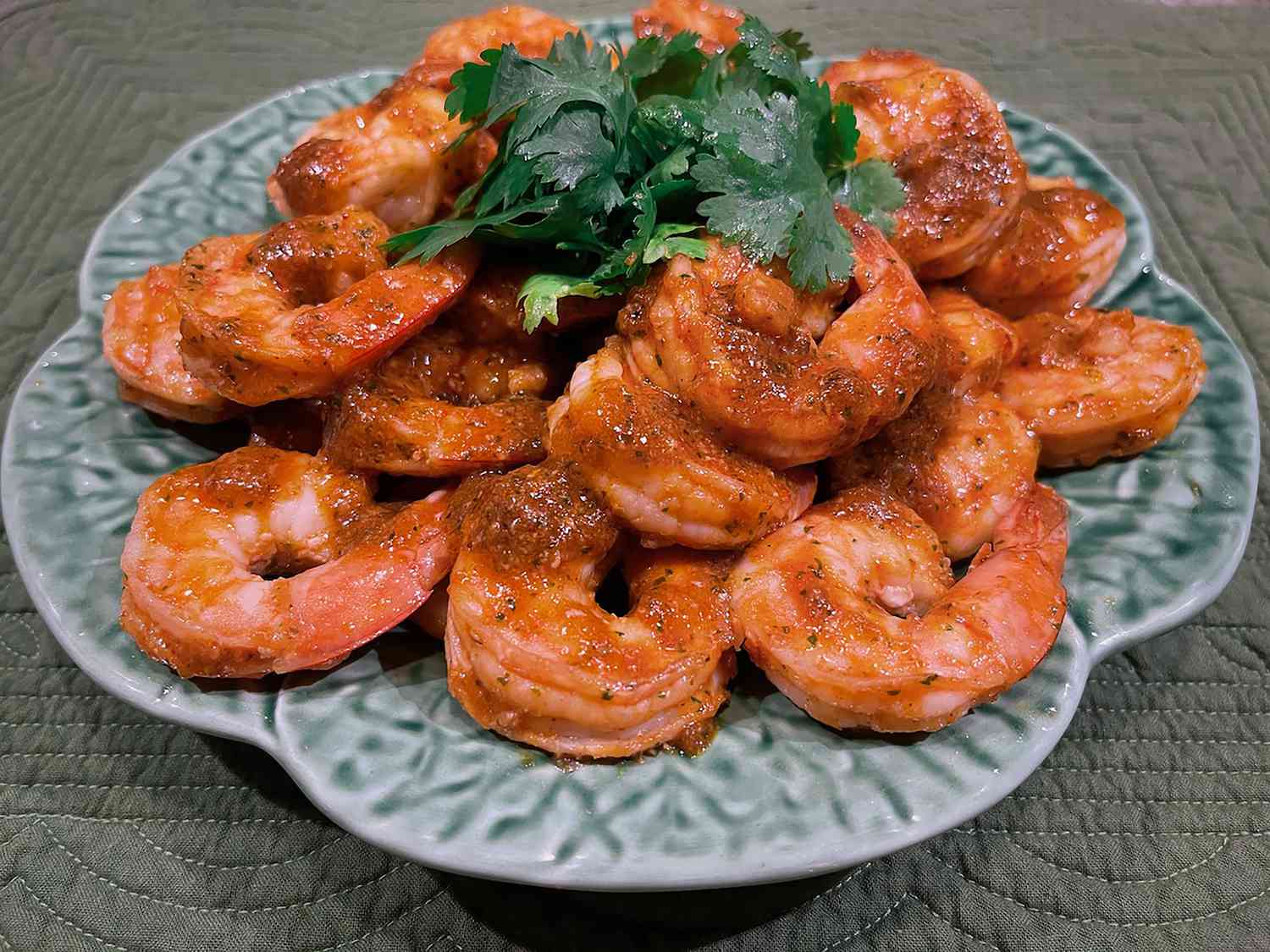 Sautéed Garlic Shrimp with Chili and Cilantro