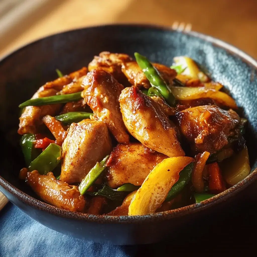 Offscreen Window Chicken Stir-Fry with Hidden Spice Blend