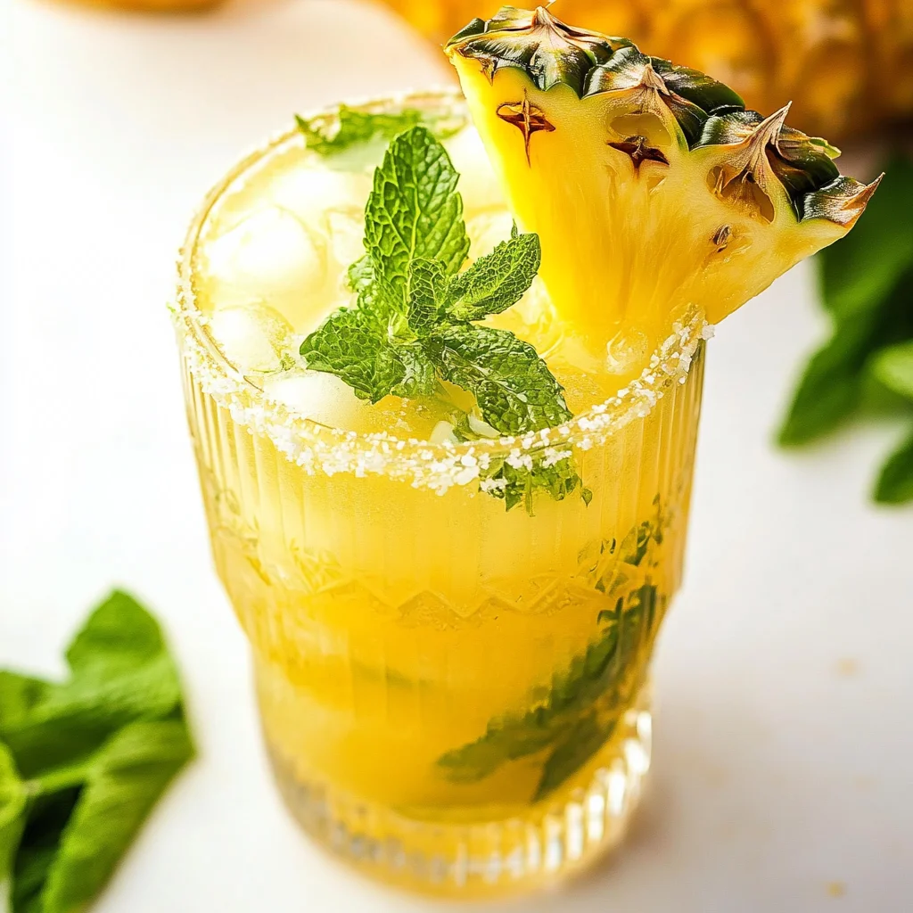 Tropical Pineapple Rum Mojito