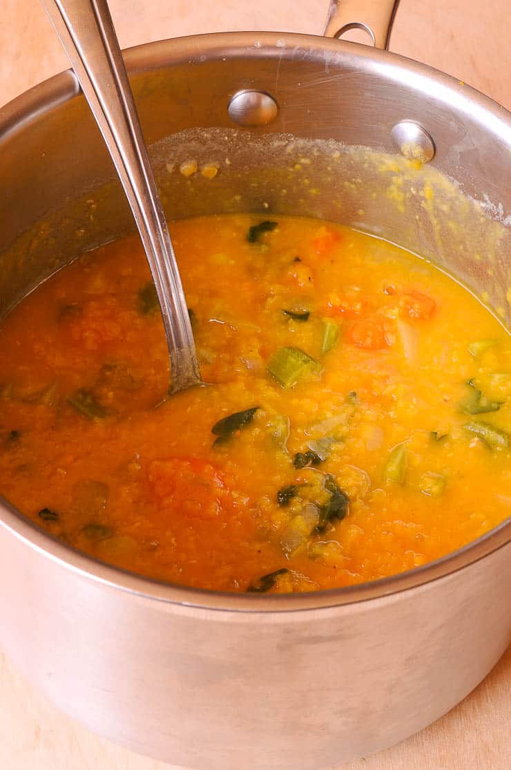 Slow-Simmered Lentil and Root Vegetable Soup with Turmeric