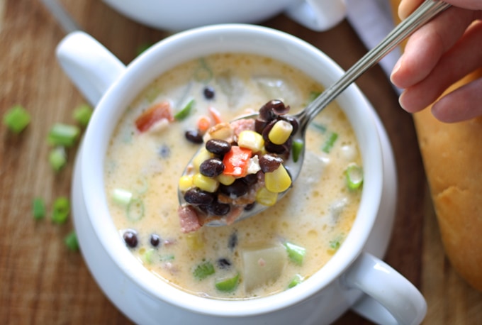 One-Pot Smoky Corn and Black Bean Chowder